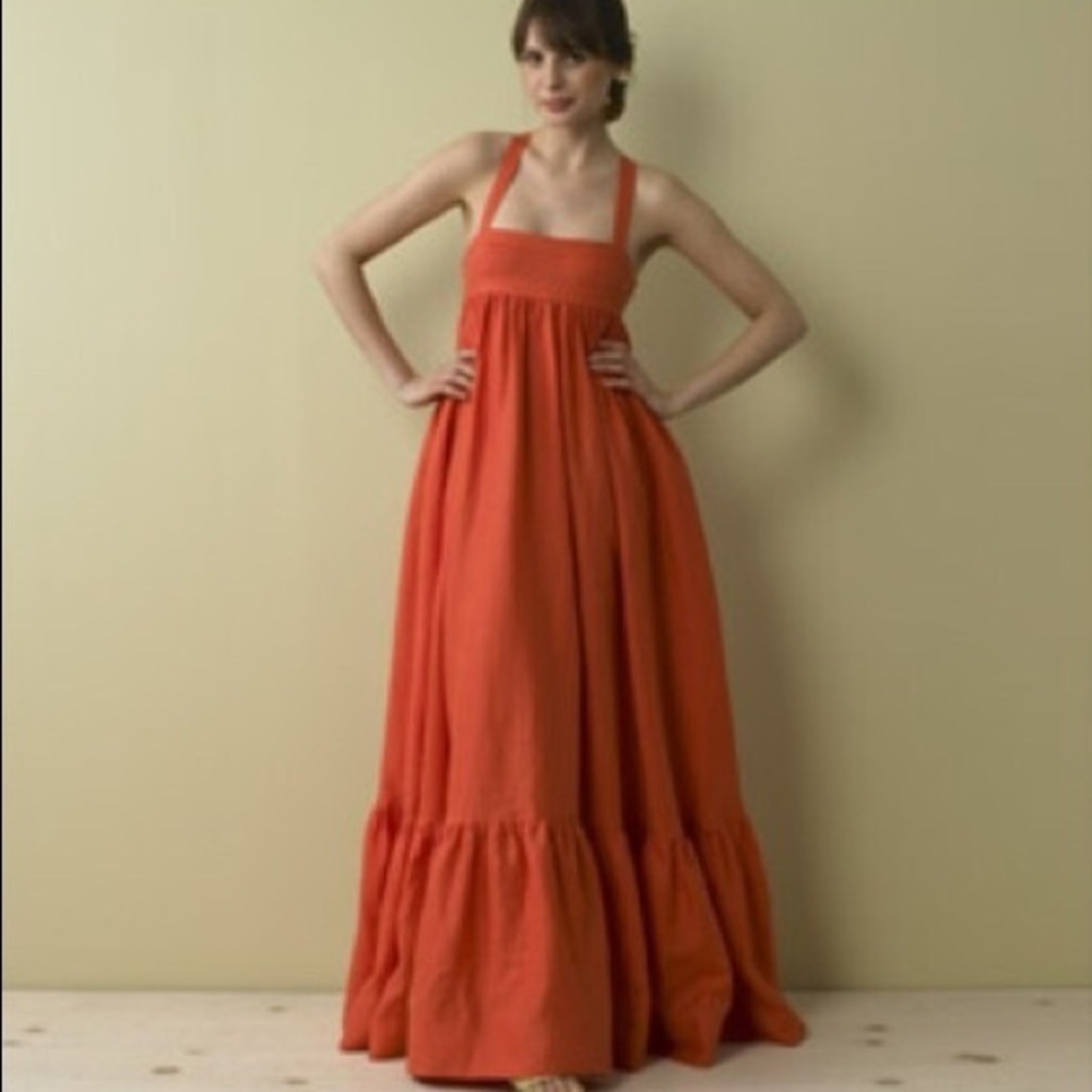 J Crew Tabitha Linen Maxi Dress
